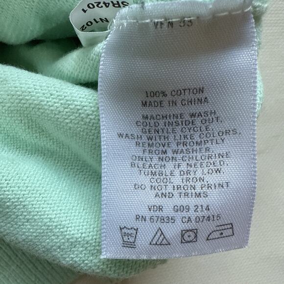 Nautica Men's 1/4 Zip Teal Sweater - Size Medium - Picture 4 of 7